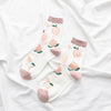 2023 New Cartoon Women's Breathable Cotton Socks Cute Cute fruit Lovely Pattern Girl Sock Combed of Pure Cotton Female Socks